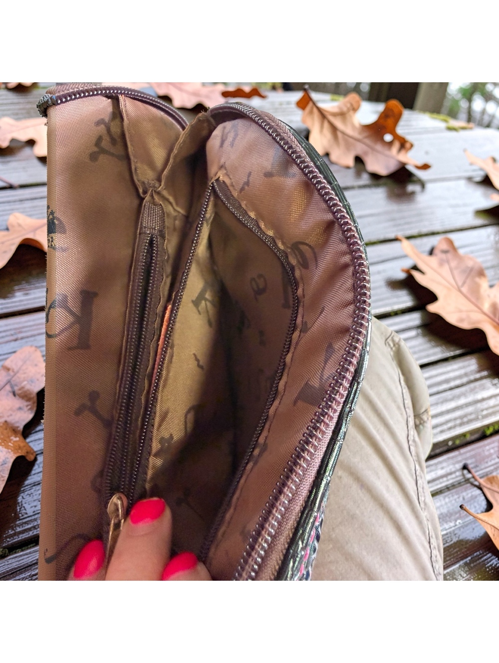 Sondra Roberts Leather Patchwork Crossbody Purse Multicolor Leaf Boho Y2K 9 - Picture 7 of 7